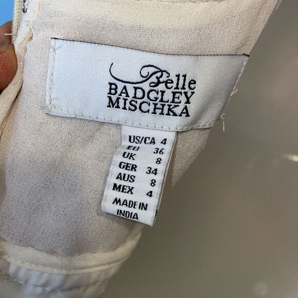 Badgley Mischka Sequin Beaded Sleeveless Mini Sheath Cocktail Dress - Picture 13 of 16